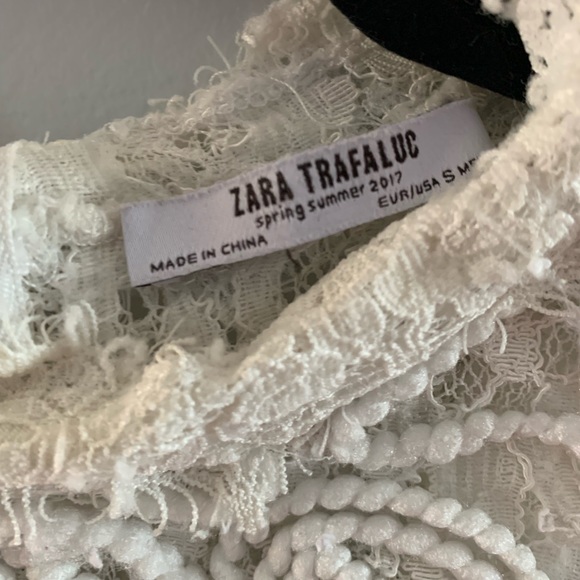 Zara x Trafluc white lace high neck sleeveless top - Picture 3 of 3